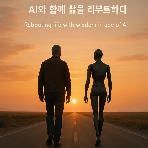 로봇과 함께 걷는 중년
